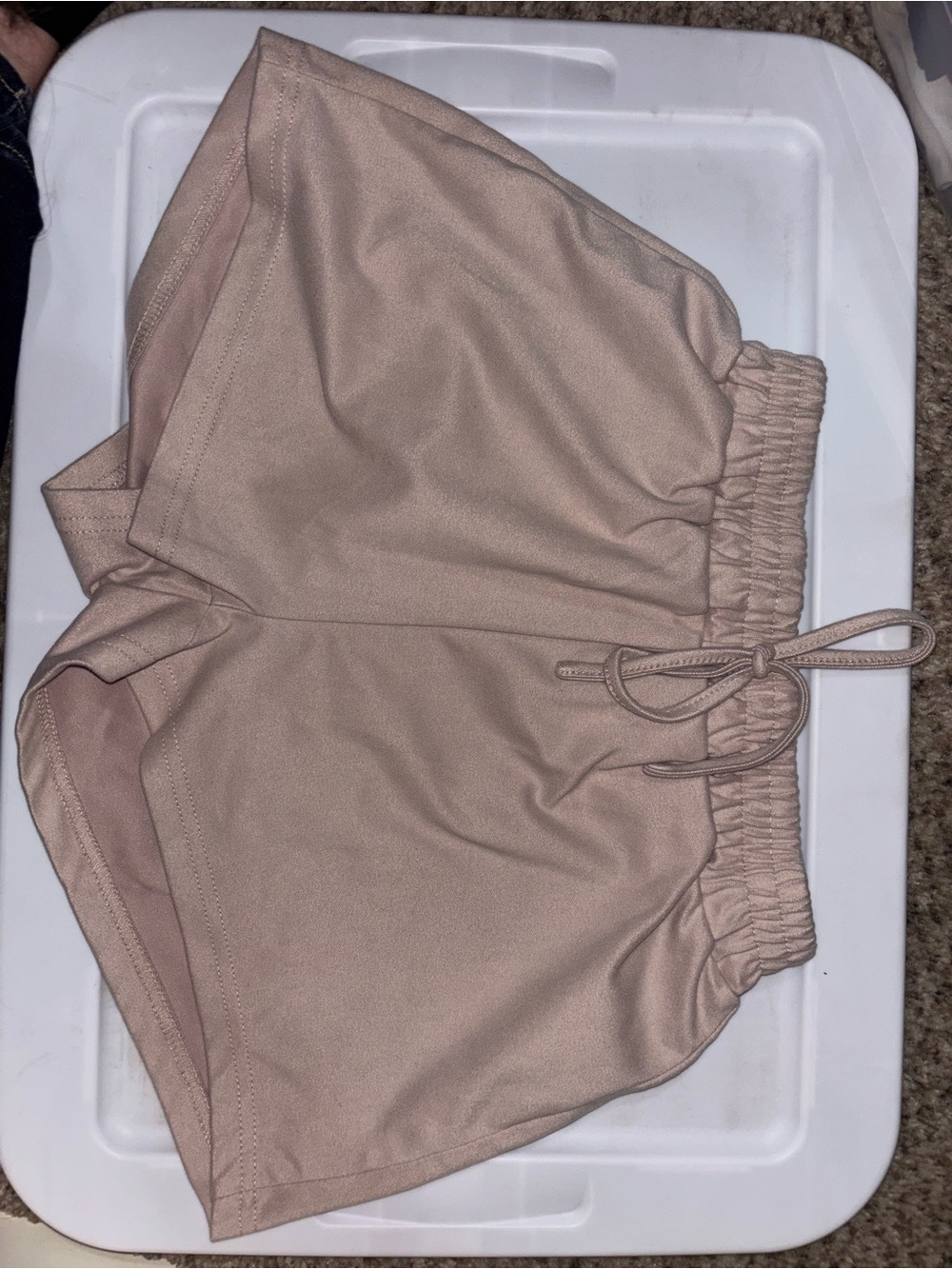 Women's Elastic Waist Drawstring Shorts - Blush